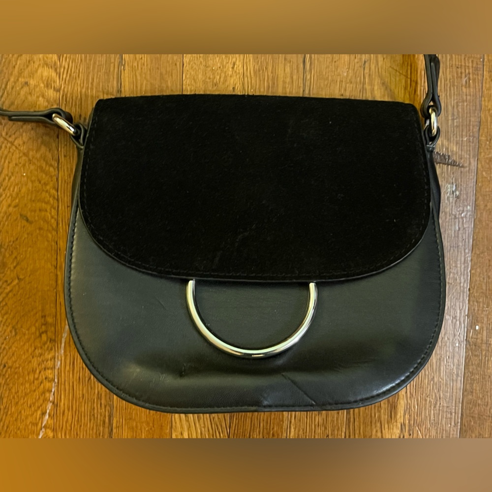 Vintage NWOT French Connection Black Saddle Bag